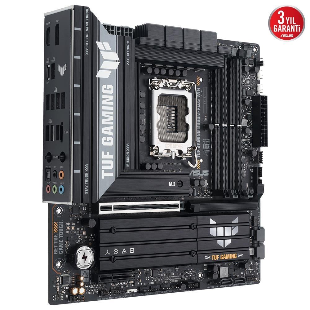 ASUSAsus TUF Gaming B860M-PLUS WIFI 8800MHz OC DDR5 Soket 1851 M.2 USB4 HDMI DP mATX Anakart4711387783092