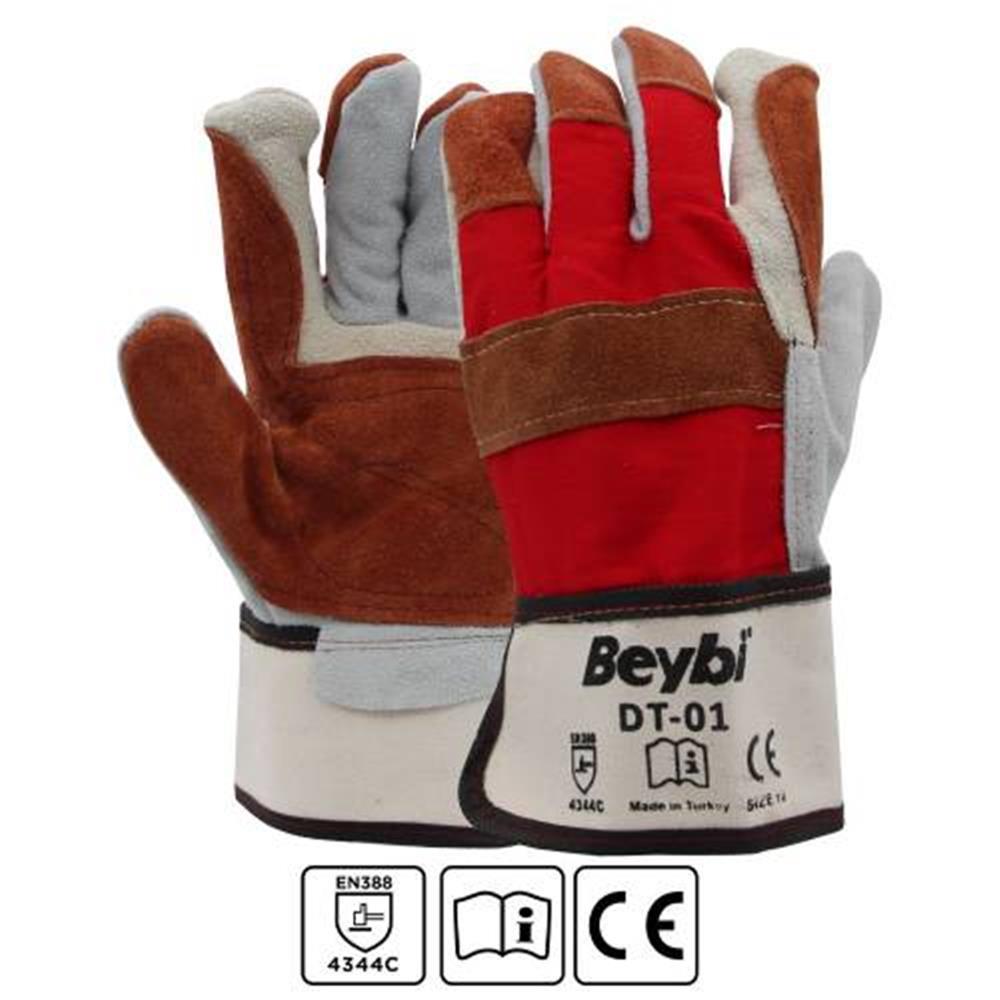 BEYBİBeybi Dt-01 Deri Kaplı Isıya Dayanıklı Ağır İş Eldiveni (10Lu Paket) 10 beden8681780023964