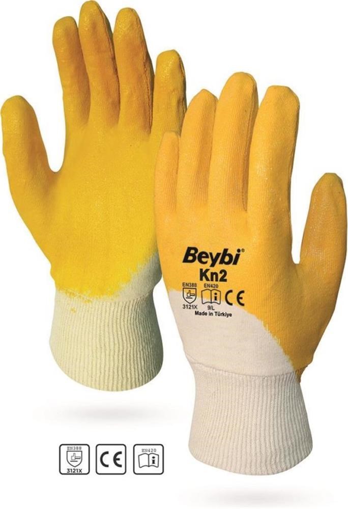 BEYBİBeybi Pamuk Nitril PMK KN2 9 Beden Eldiven 12li Paket EN388 (3121X)8681780060075