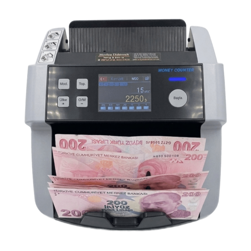 Bill CounterBill Counter 5300 Karışık Para Sayma Makinesi TL, / EURO, USD Adet Sayımı TÜRKÇE EKRANLIBill Counter 5300