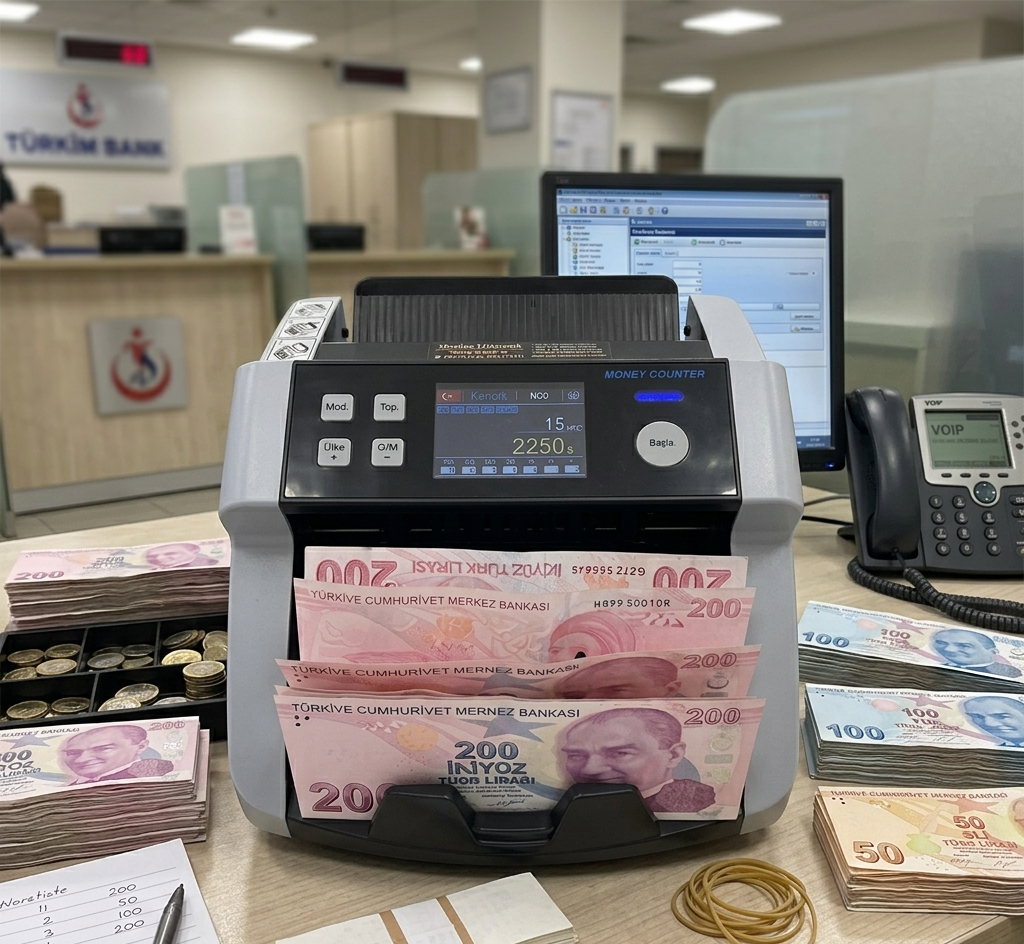 Bill CounterBill Counter 5300 Karışık Para Sayma Makinesi TL, / EURO, USD Adet Sayımı TÜRKÇE EKRANLIBill Counter 5300
