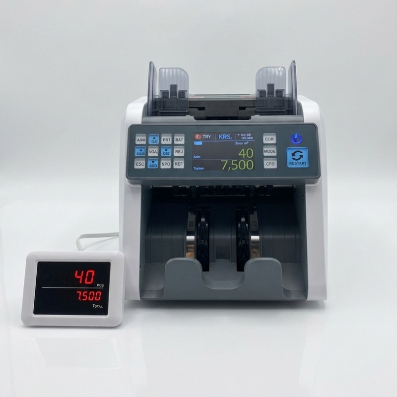Bill CounterBill Counter AL-930 Tek Katlı Çift Cıslı Karışık Para Sayma Makinesi 8 Ülke Para BirimiAL-930