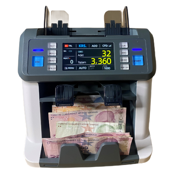 Bill CounterBill Counter AL-955A Çift Cıslı Karışık Para Sayma ve Tanıma Makinesi 25 Ülke Parası AL-955