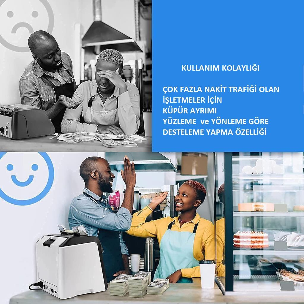 Bill CounterBill Counter AL-955A Çift Cıslı Karışık Para Sayma ve Tanıma Makinesi 25 Ülke Parası AL-955