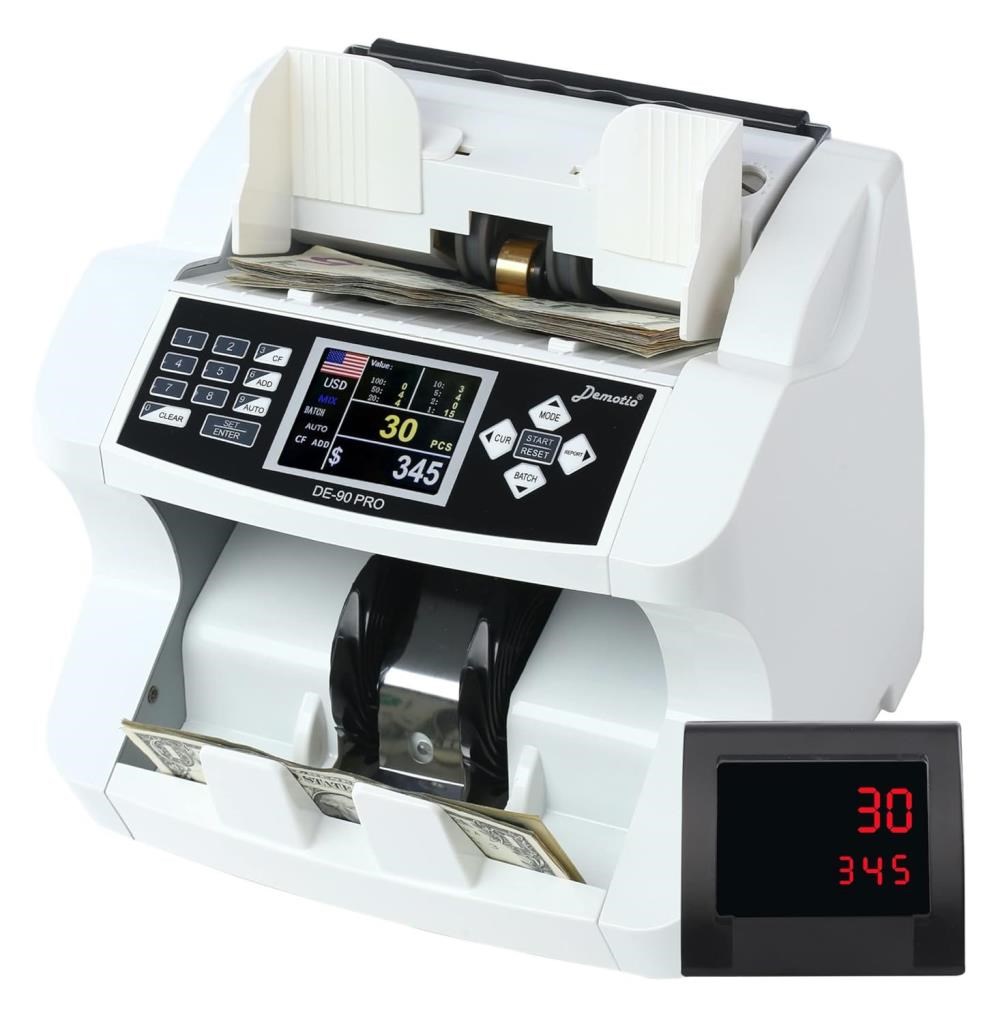 Bill CounterBill Counter DE-90 PRO Karışık Para Sayma Makinesi 4 ülke Parası TL - EURO - USD - GBPAL-8200