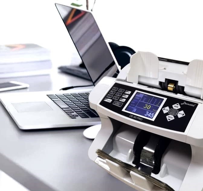 Bill CounterBill Counter DE-90 PRO Karışık Para Sayma Makinesi 4 ülke Parası TL - EURO - USD - GBPAL-8200