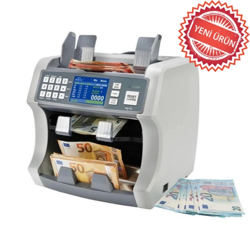 Bill CounterBill Counter S200 Çift Cıslı Karışık Para Sayma Makinesi 20 Ülke Dahili YazıcılıS200