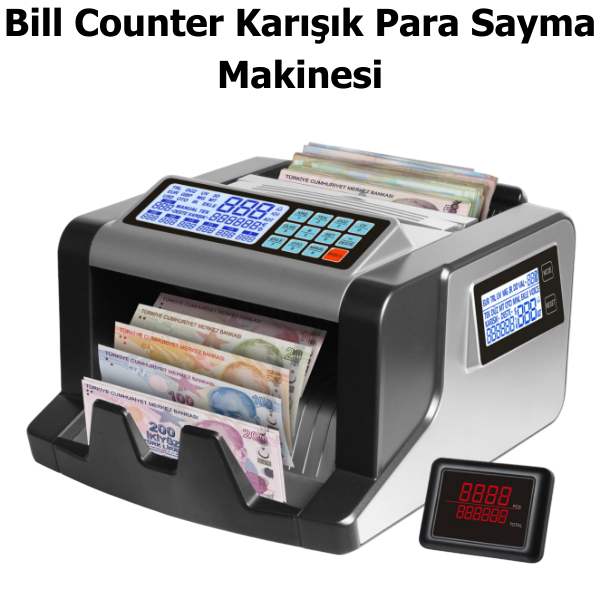 Bill CounterBill Counter Silver AL-4000S Karışık Para Sayma Makinesi TL, EUR / USD Adet SayımıAL-4000S