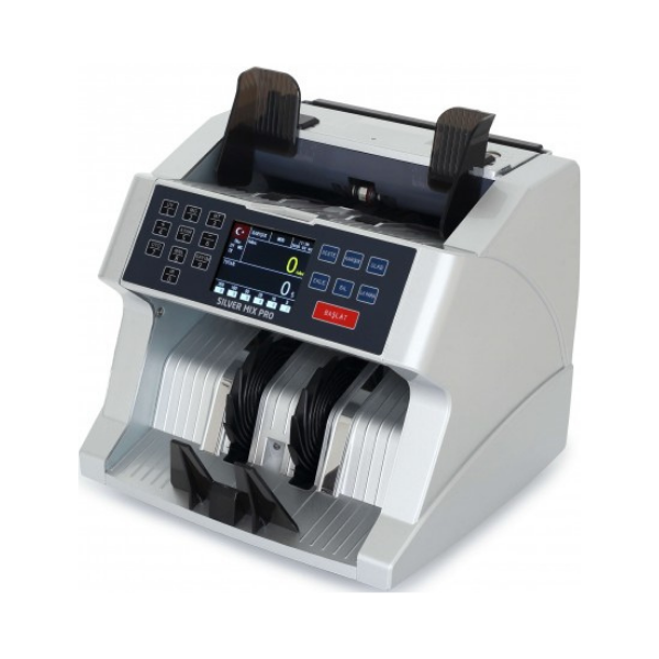 Bill CounterBill Counter Silver Mix Pro Para Sayma Makinesi TL Karışık Sayım, Euro ve USD Adet SayımSilver Mix Pro