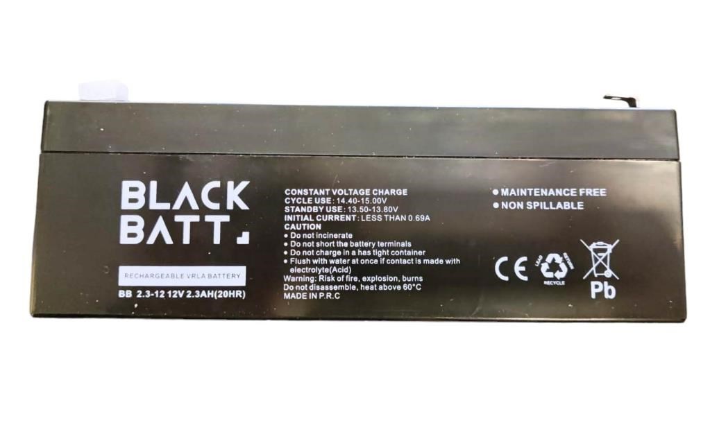 SismikBlack Batt 12V-2.3AH AGM Tam Bakımsız Tip Kuru Akü5837558375583