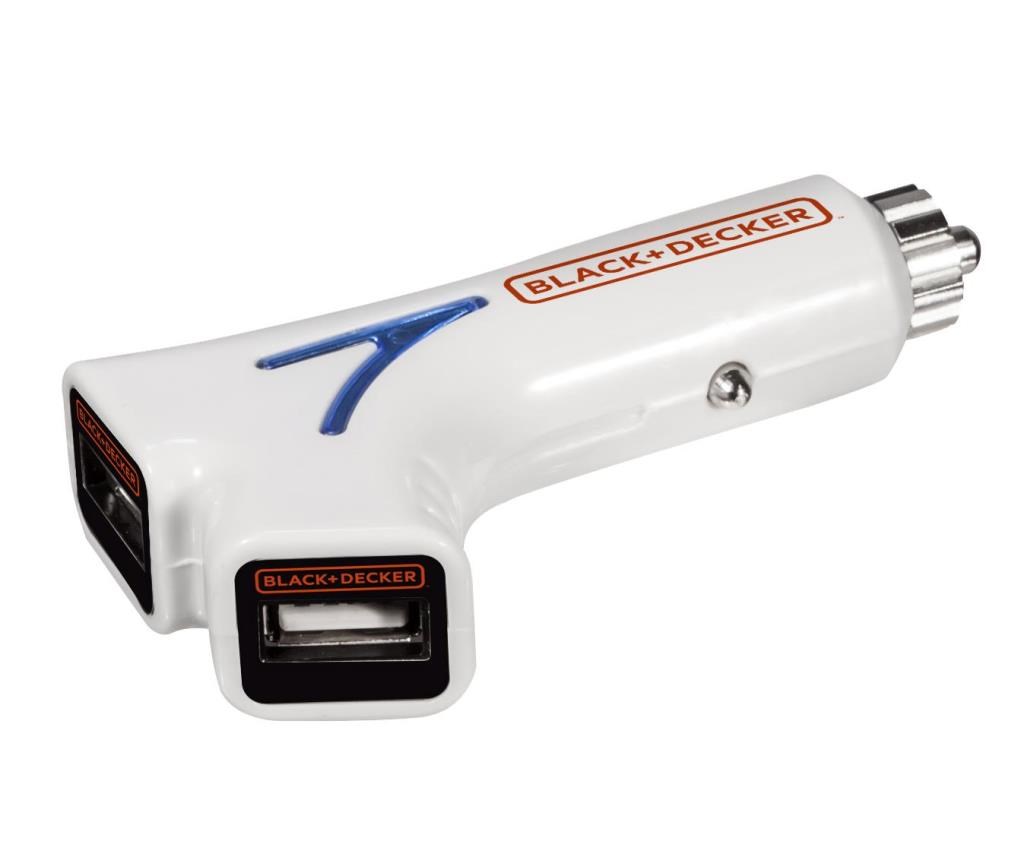 Black&DeckerBlack&Decker PIUSB2BE 3.1 Amper Çift Çıkışlı USB Araç Şarj CihazıPIUSB2BE
