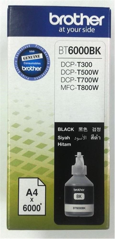 BrotherBrother BT6000BK Black Siyah 6.000 Sayfa Şişe Mürekkep DCP-T300-T500-T700 MFC-T8004977766748124