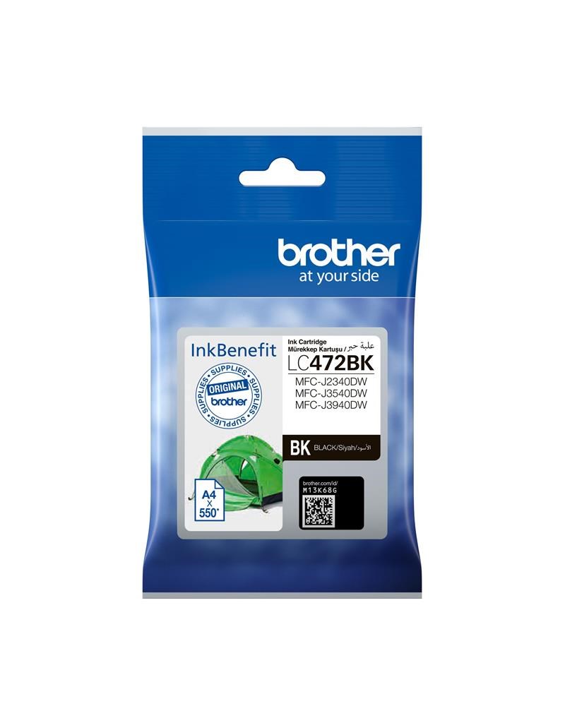 BrotherBrother LC472BK Black Siyah 550 Sayfa Kartuş MFC-J2340-J3540-J39404977766816441