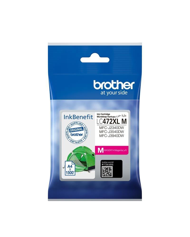 BROTHERBrother LC472XLM Magenta Kırmızı Kartuş MFC-J2340-J3540-J3940 1.500 Sayfa4977766816502