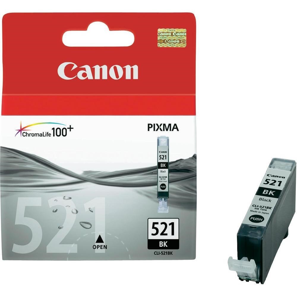 CANONCanon CLI-521BK Black Siyah Mürekkep Kartuş MP260-540-550-560-620-630 MX860-8704960999641799