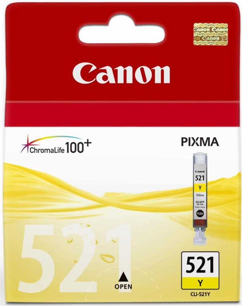 CANONCanon CLI-521Y Yellow Sarı Mürekkep Kartuş MP260-540-550-560-620-630 MX860-8704960999641829