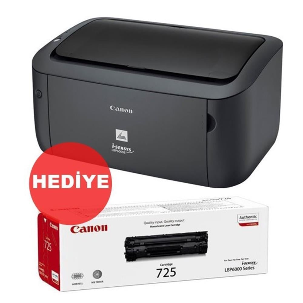 CANONCanon LBP6030BK Toner Hediyeli Mono Lazer Yazıcı8714574623153