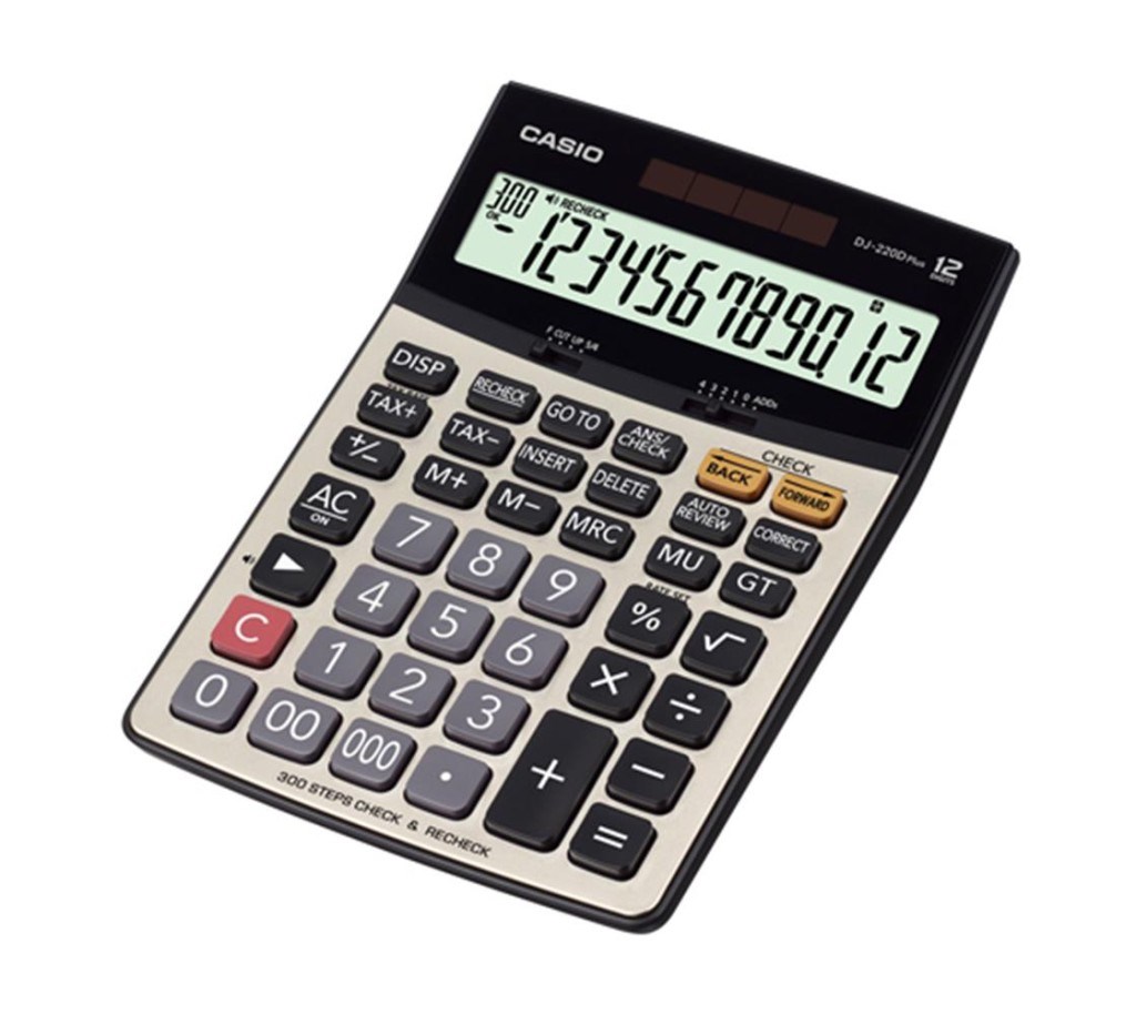 CasioCasio DJ-220D Plus İşlem Kontrollü 12 Hane Masa Üstü Hesap Makinesi4549526600470