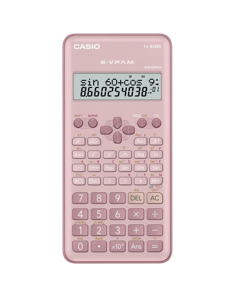 CasioCasio FX-82MS-2-PK-W-DTF Versiyon Bilimsel Pembe Fonksiyonlu Hesap Makinesi4549526621796