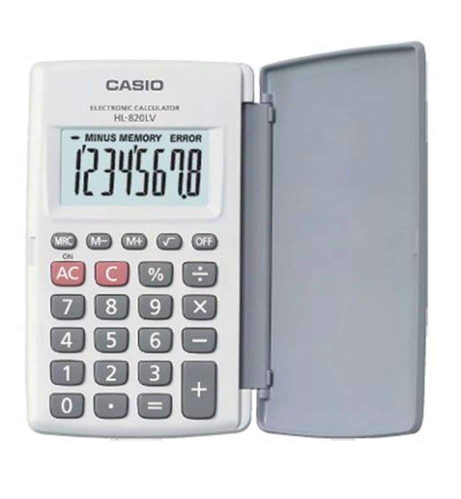 CASIOCasio HL-820LV-WE 8 Hane Beyaz Cep Tipi Hesap Makinesi4971850094364