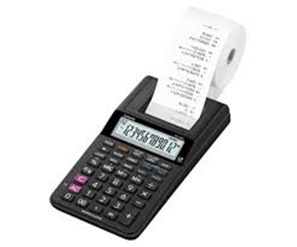 CasioCasio HR-8RC-BK 12 Hane Siyah Şeritli Hesap Makinesi4971850099550