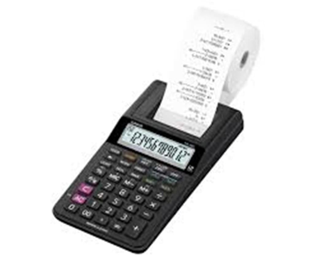 CASIOCasio HR-8RC-BK 12 Hane Siyah Şeritli Hesap Makinesi4971850099550
