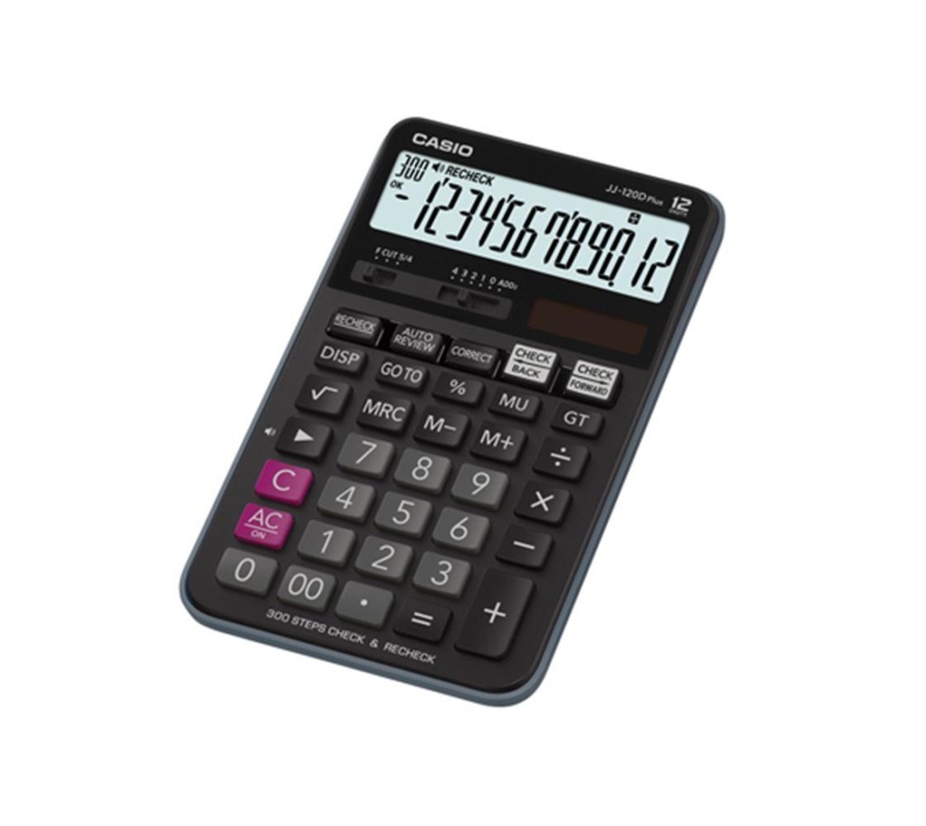 CasioCasio JJ-120D Plus İşlem Kontrollü 12 Hane Masa Üstü Hesap Makinesi4549526600463