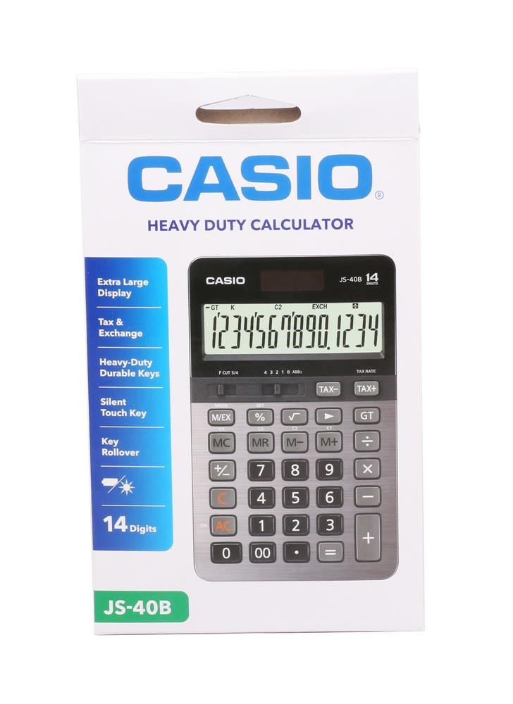 CasioCasio JS-40B Profesyonel 14 Hane Masa Üstü Hesap Makinesi4971850094128