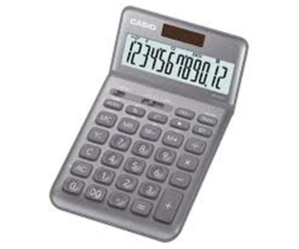 CasioCasio JW-200SC-GY 12 Hane Gri Masa Üstü Hesap Makinesi4549526604355
