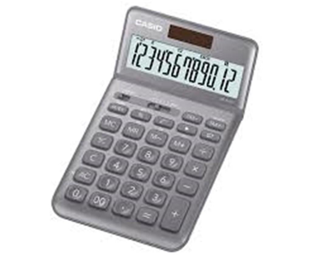 CASIOCasio JW-200SC-GY 12 Hane Gri Masa Üstü Hesap Makinesi4549526604355