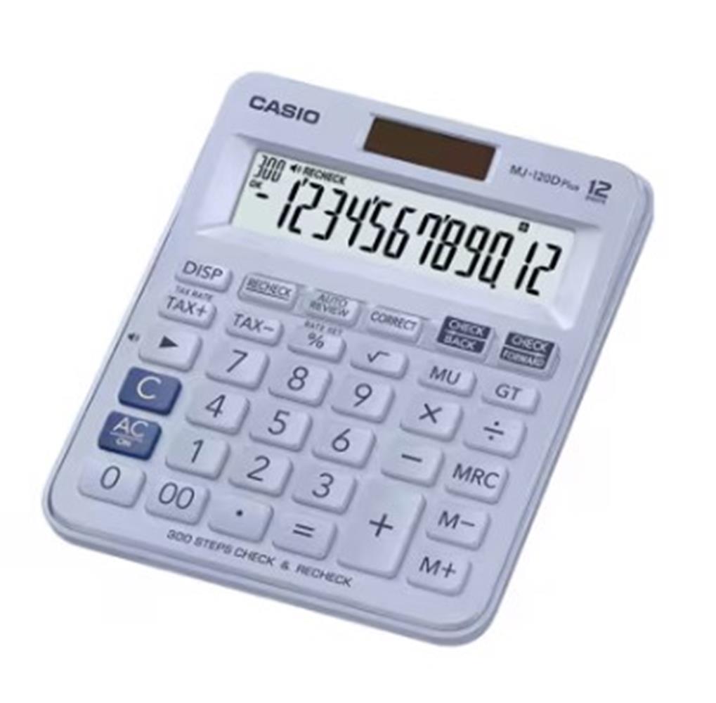 CASIOCasio MJ-120D Plus Açık Mavi İşlem Kontrollü 12 Hane Masa Üstü Hesap Makinesi4549526619243