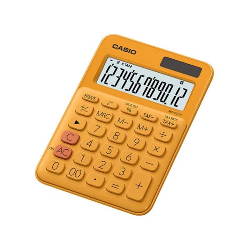 CASIOCasio MS-20UC-RG 12 Hane Turuncu Masa Üstü Hesap Makinesi4549526603693