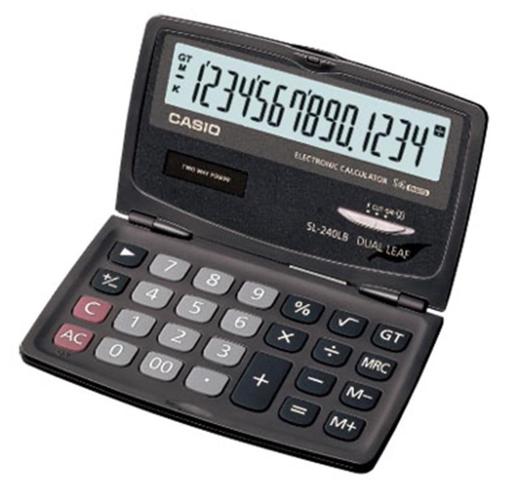 CASIOCasio SL-240LB 14 Hane Cep Tipi Kapaklı Hesap Makinesi4971850162810