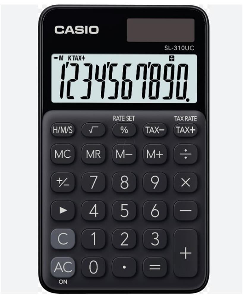 CASIOCasio SL-310UC-BK Cep Tipi 10 Hane Siyah Hesap Makinesi4549526603822