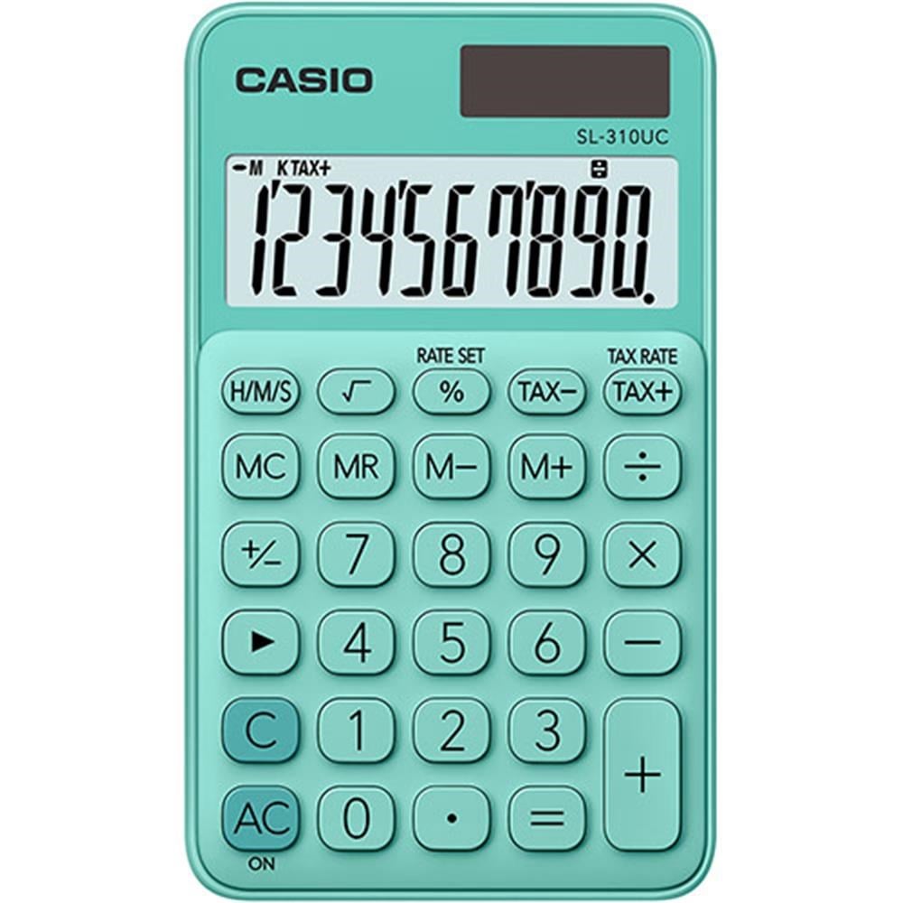 CasioCasio SL-310UC-GN Cep Tipi 10 Hane Yeşil Hesap Makinesi4549526603785