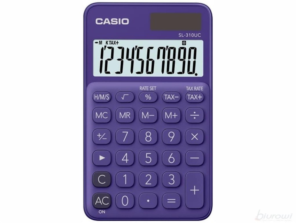 CasioCasio SL-310UC-PL Cep Tipi 10 Hane Mor Hesap Makinesi4549526603808