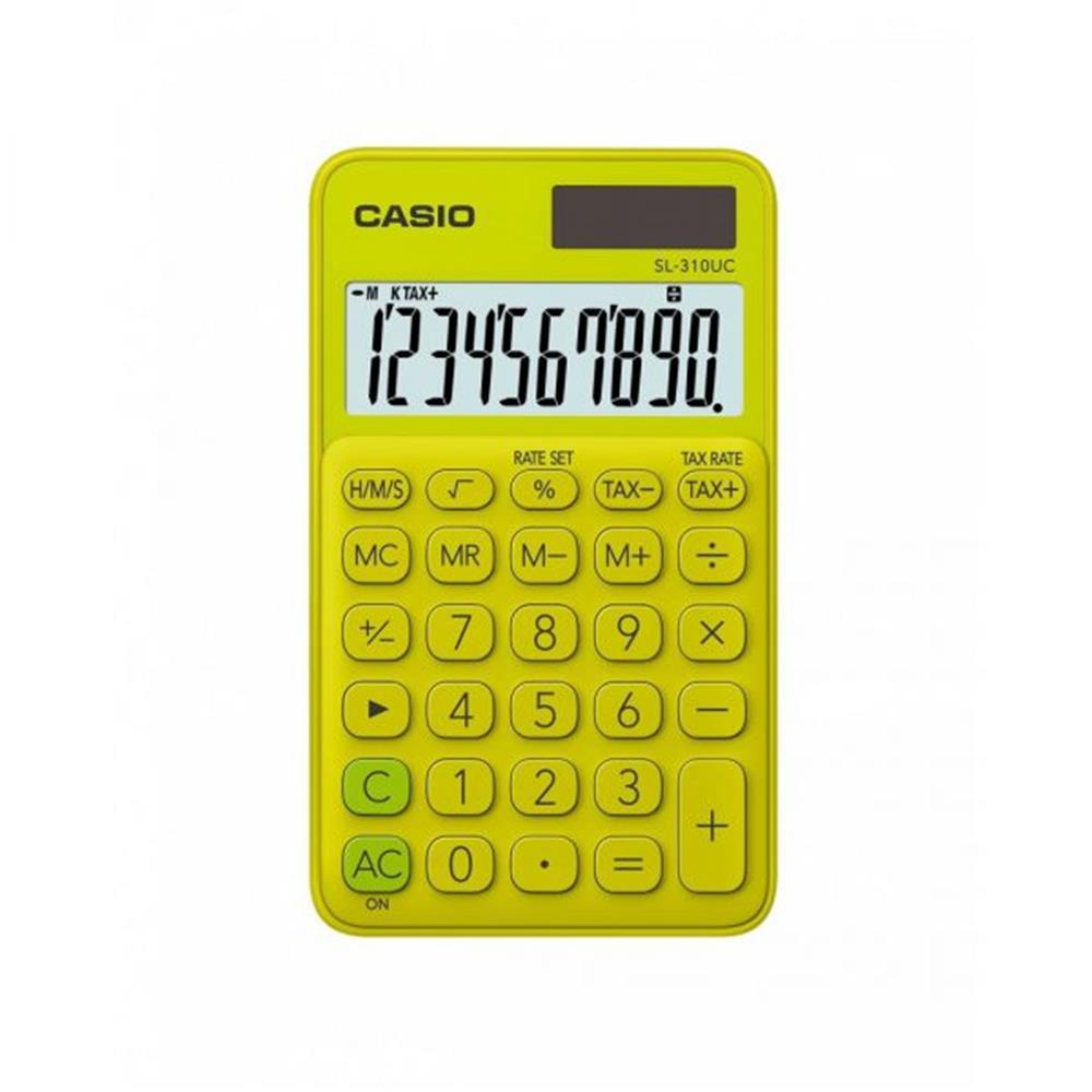 CASIOCasio SL-310UC-YG Cep Tipi 10 Hane Sarı Hesap Makinesi4549526603754