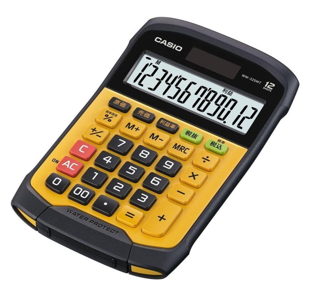 CasioCasio WM-320MT 12 Hane Suya-Toza Dayanıklı Masa Üstü Hesap Makinesi4549526617300