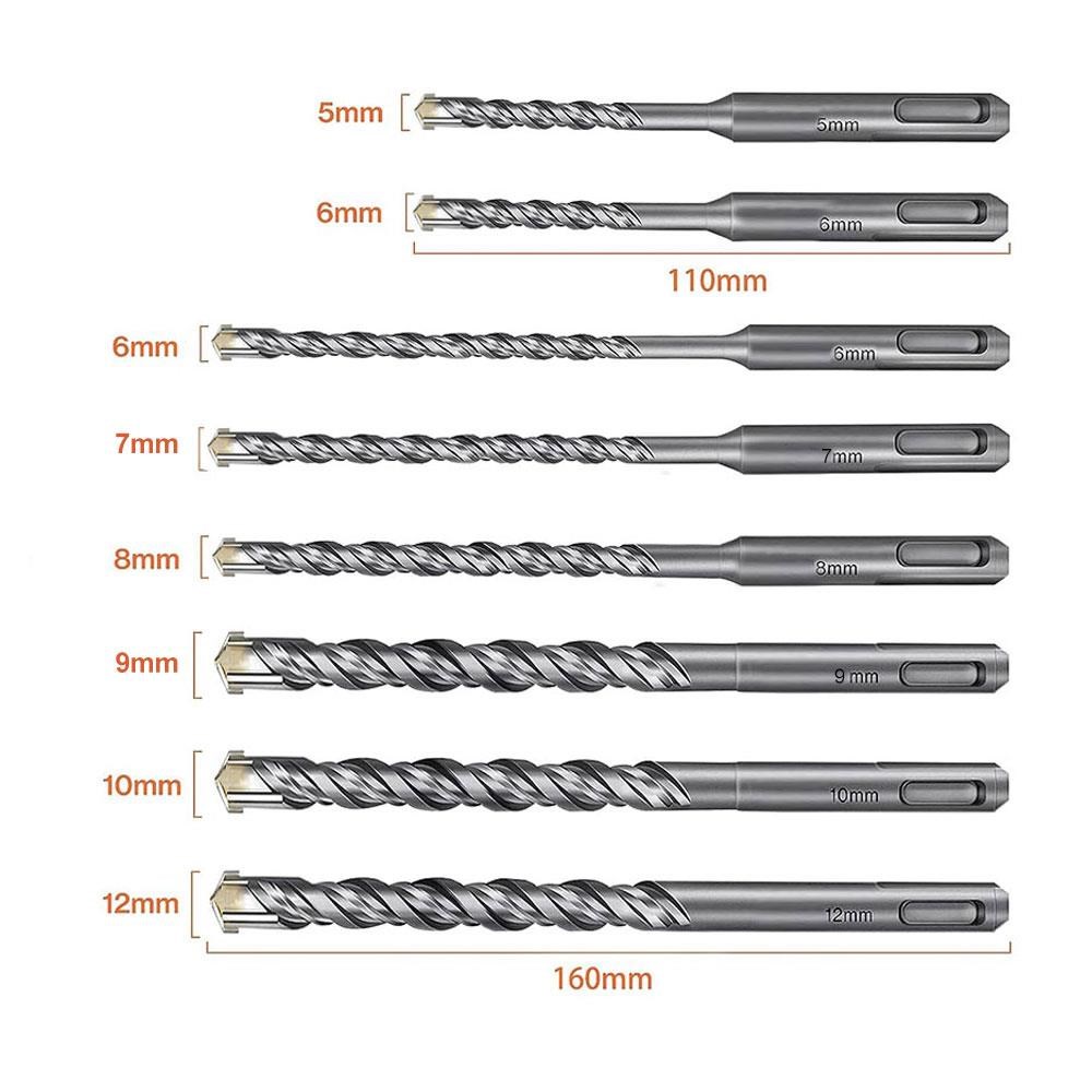 CATCAT DA03901 10 Parça Tungsten Karbür SDS-Plus Beton Matkap Uç SetiDA03901