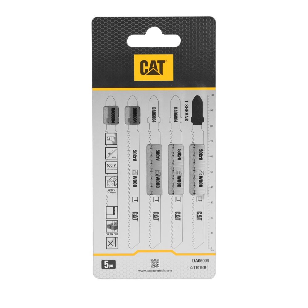 CATCAT DA06004 5 Parça Profesyonel Ahşap Ters Çapaksız Temiz Kesim Dekupaj Testere Bıçağı, UcuDA06004
