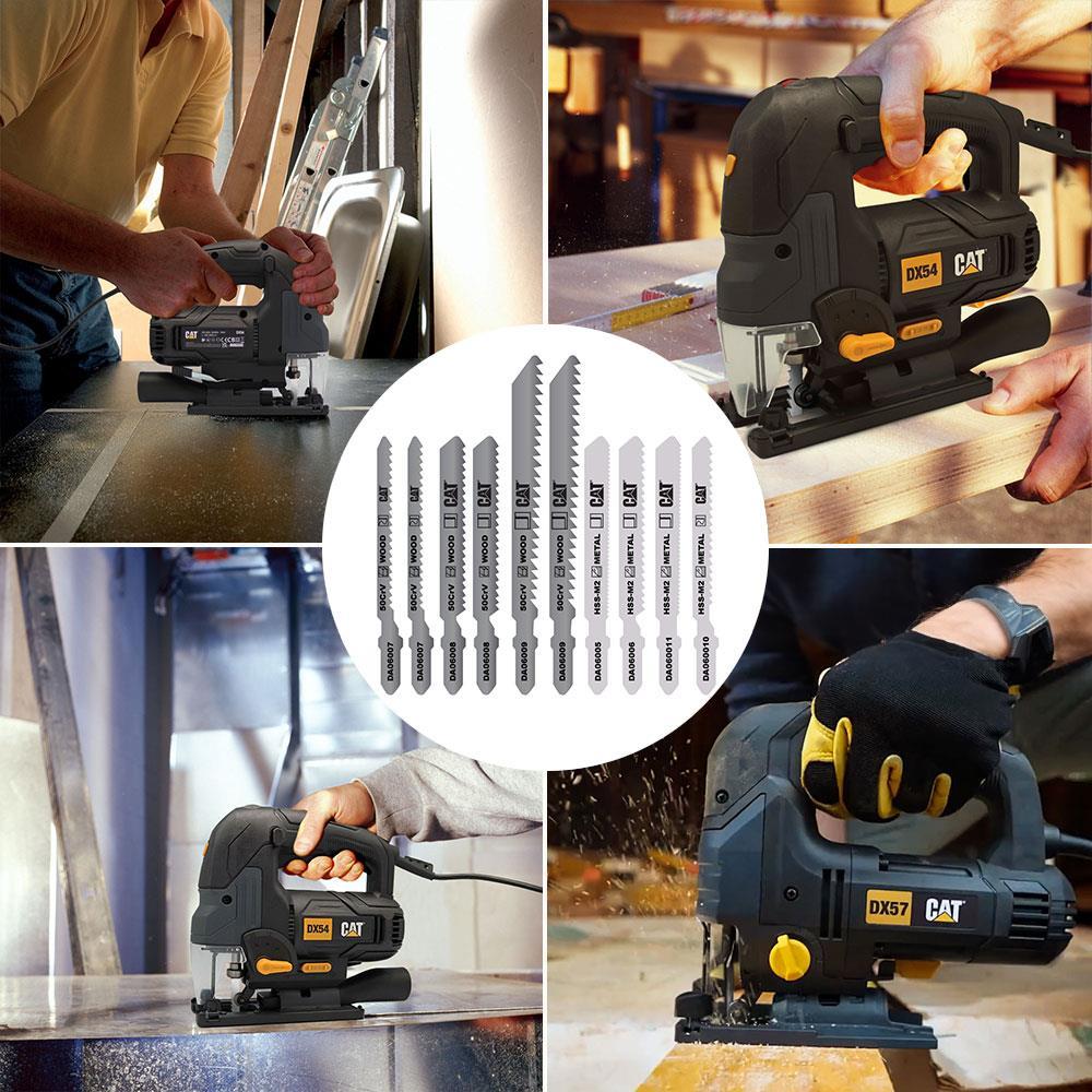 CATCAT DA06901 10 Parça Profesyonel Metal/Ahşap Hassas/Kaba Kesim Dekupaj Testere UcuDA06901
