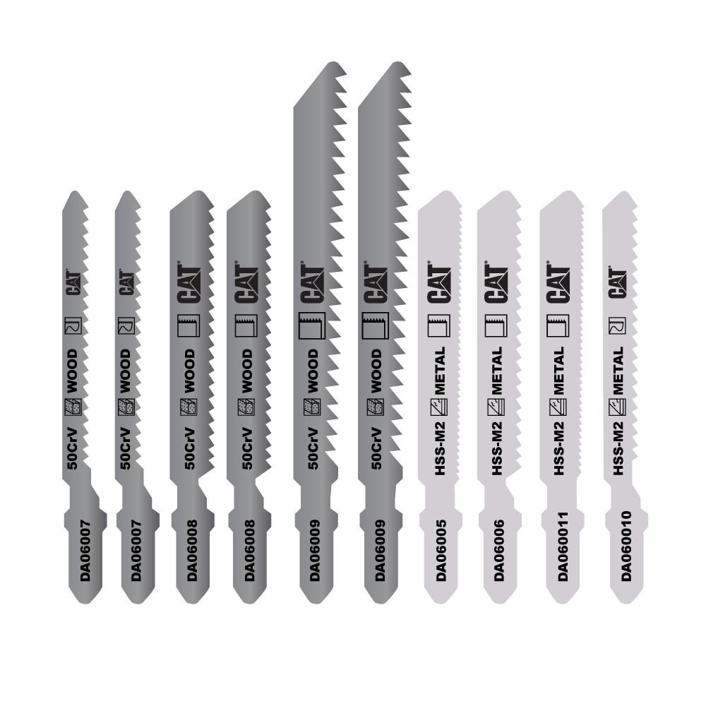CATCAT DA06901 10 Parça Profesyonel Metal/Ahşap Hassas/Kaba Kesim Dekupaj Testere UcuDA06901
