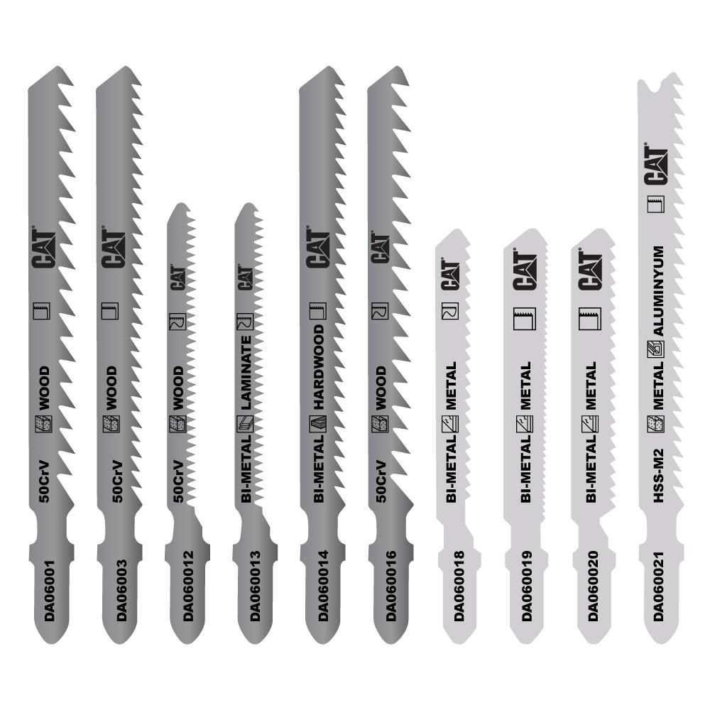 CATCAT DA06903 10 Parça Profesyonel Metal/Ahşap Hassas/Kaba Kesim Dekupaj Testere UcuDA06903