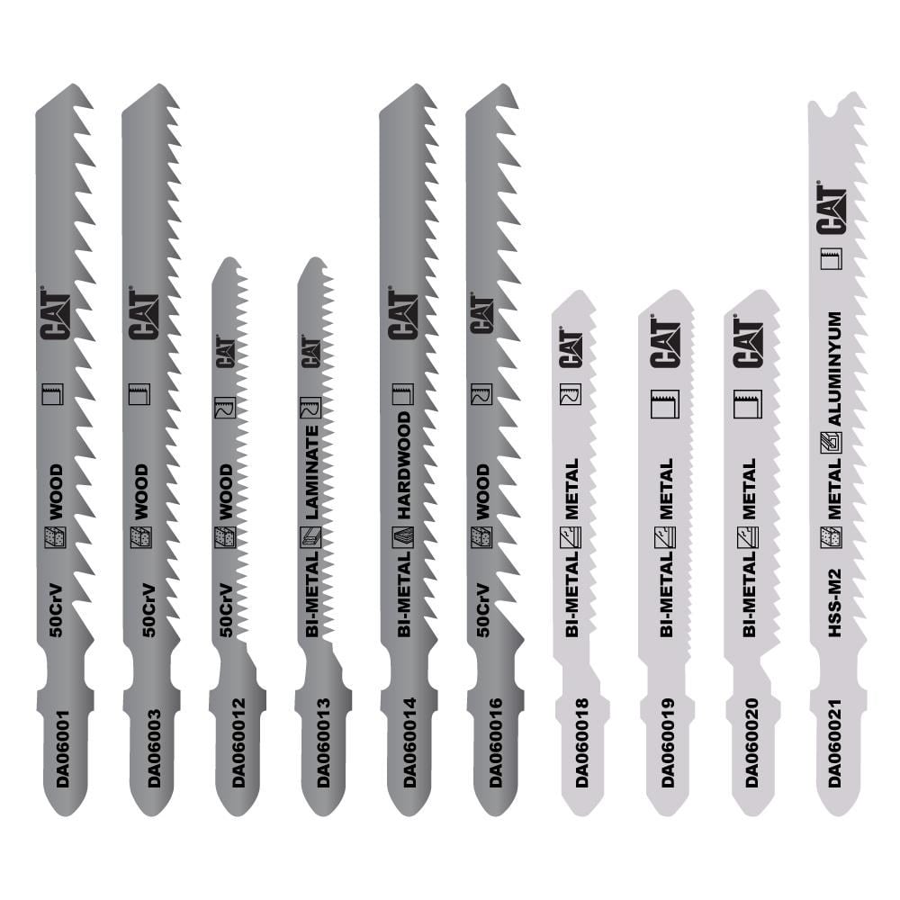 CATCAT DA06903 10 Parça Profesyonel Metal/Ahşap Hassas/Kaba Kesim Dekupaj Testere UcuDA06903