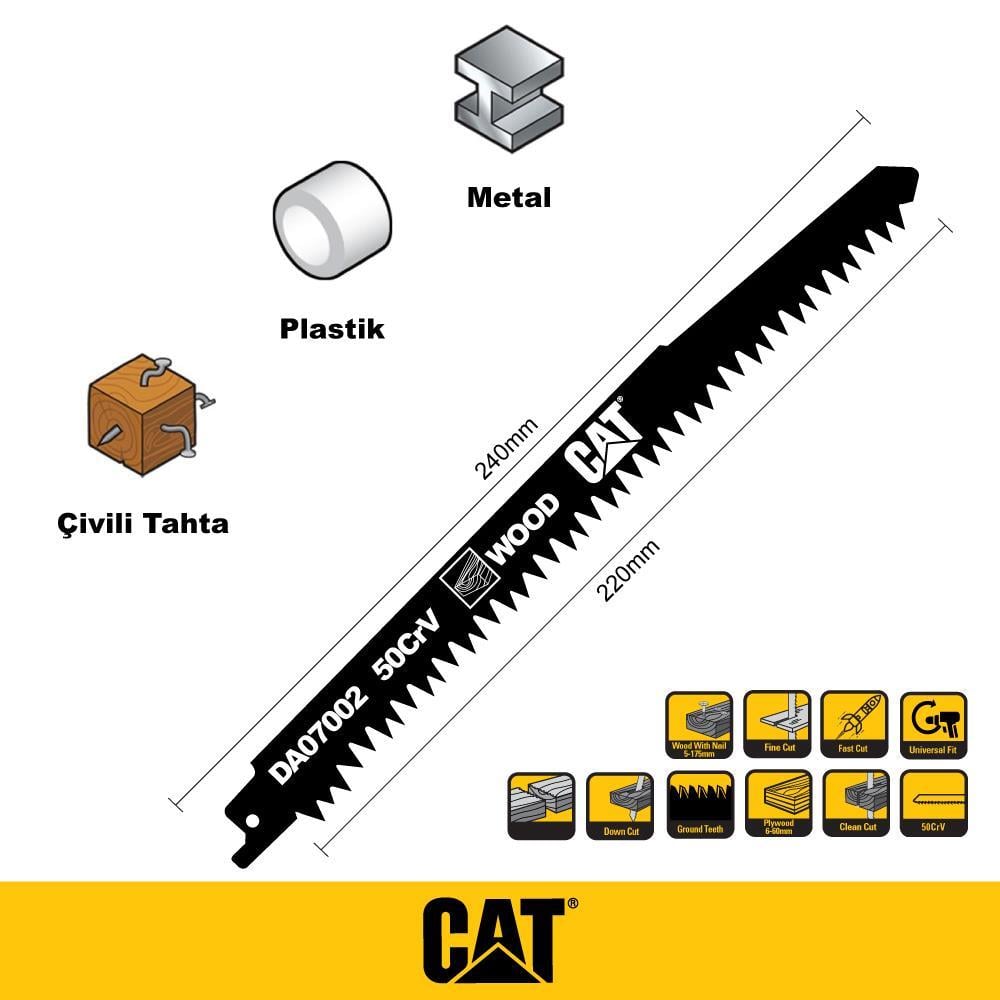 CATCAT DA07002 228mm 2 Parça Profesyonel Hızlı Ahşap Kesme Tilki Kuyruğu Testere UcuDA07002