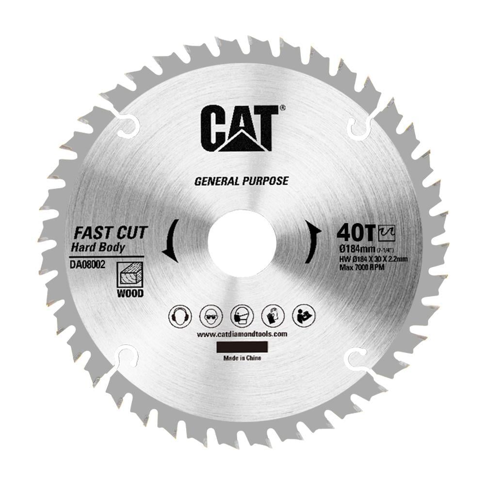 CATCAT DA08002 184x30mm Ahşap Kesme Elmas, Daire Testere Bıçağı 40 DişDA08002