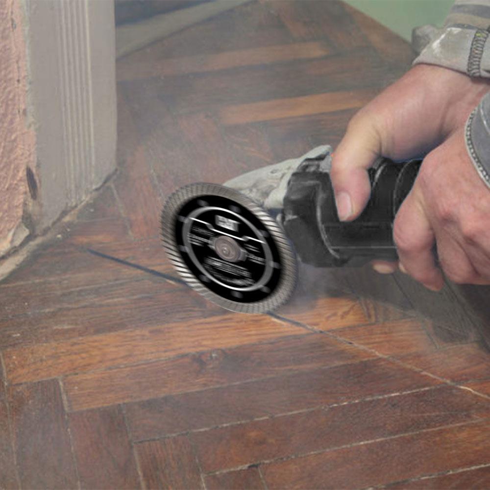 CATCAT DA09011 115mm Profesyonel Beton, Tuğla, Parke Taşı Elmas Kesme Diski (Turbo Kanallı Kenar)DA09011