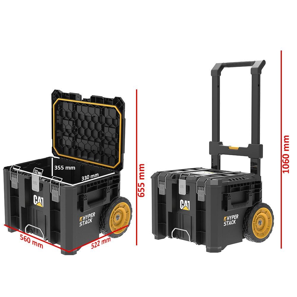 CATCAT DA41004 HYPER STACK 60 Litre Ağır Hizmet Tipi Tekerlekli Kilitli Takım ÇantasıDA41004