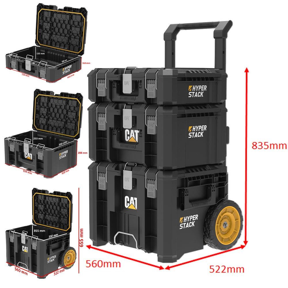 CATCAT DA41005 HYPER STACK Ağır Hizmet Tipi 3’Lü Tekerlekli Kilitli Takım Çantası SetiDA41005