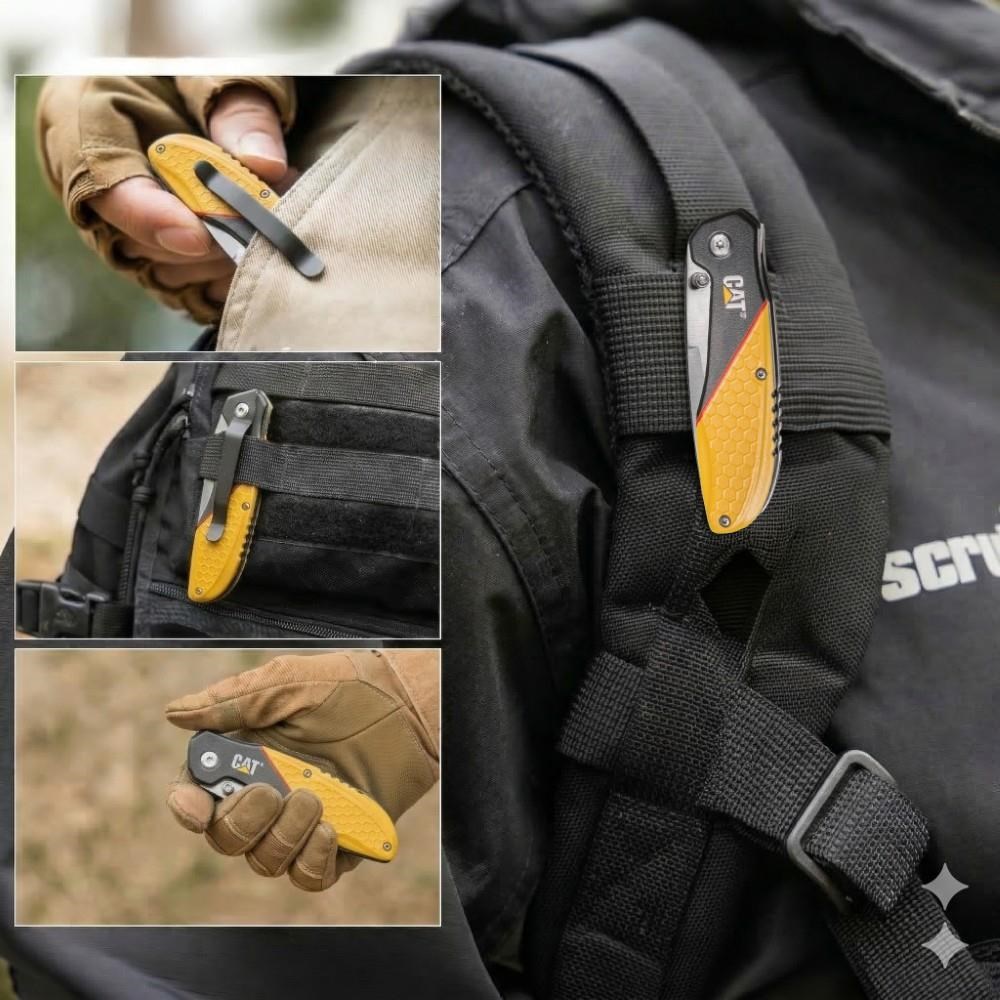 CATCAT DA980047 Kemer Askı Kancalı Katlanabilir 18CM Paslanmaz Çelik Kamp ÇakısıDA980047